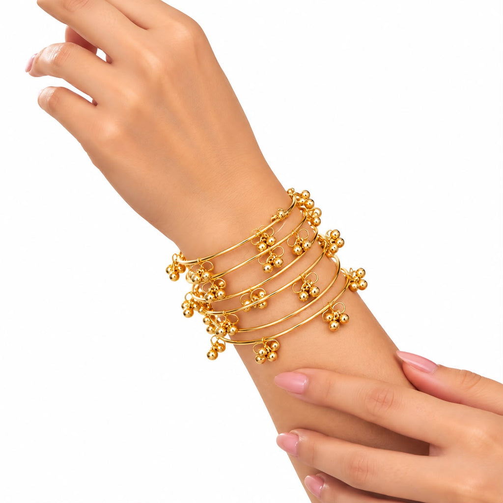 Traditional Gold Bangles (Set of 8) | Wedding Chuda Style