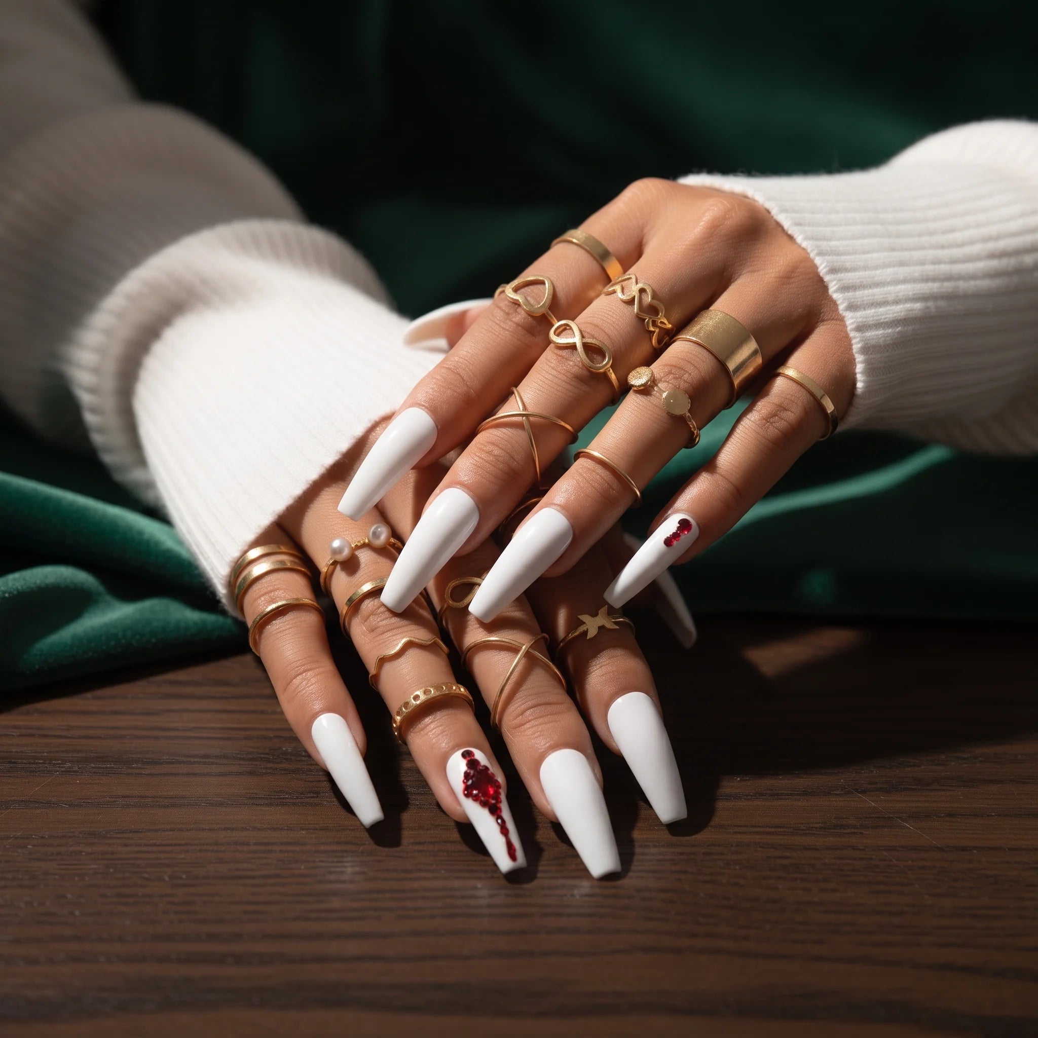 22 Piece Gold Ring Set | Statement Knuckle Ring Set for Women