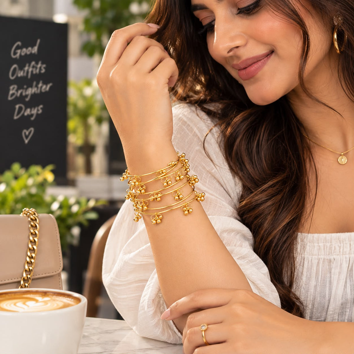 Traditional Gold Bangles (Set of 8) | Wedding Chuda Style