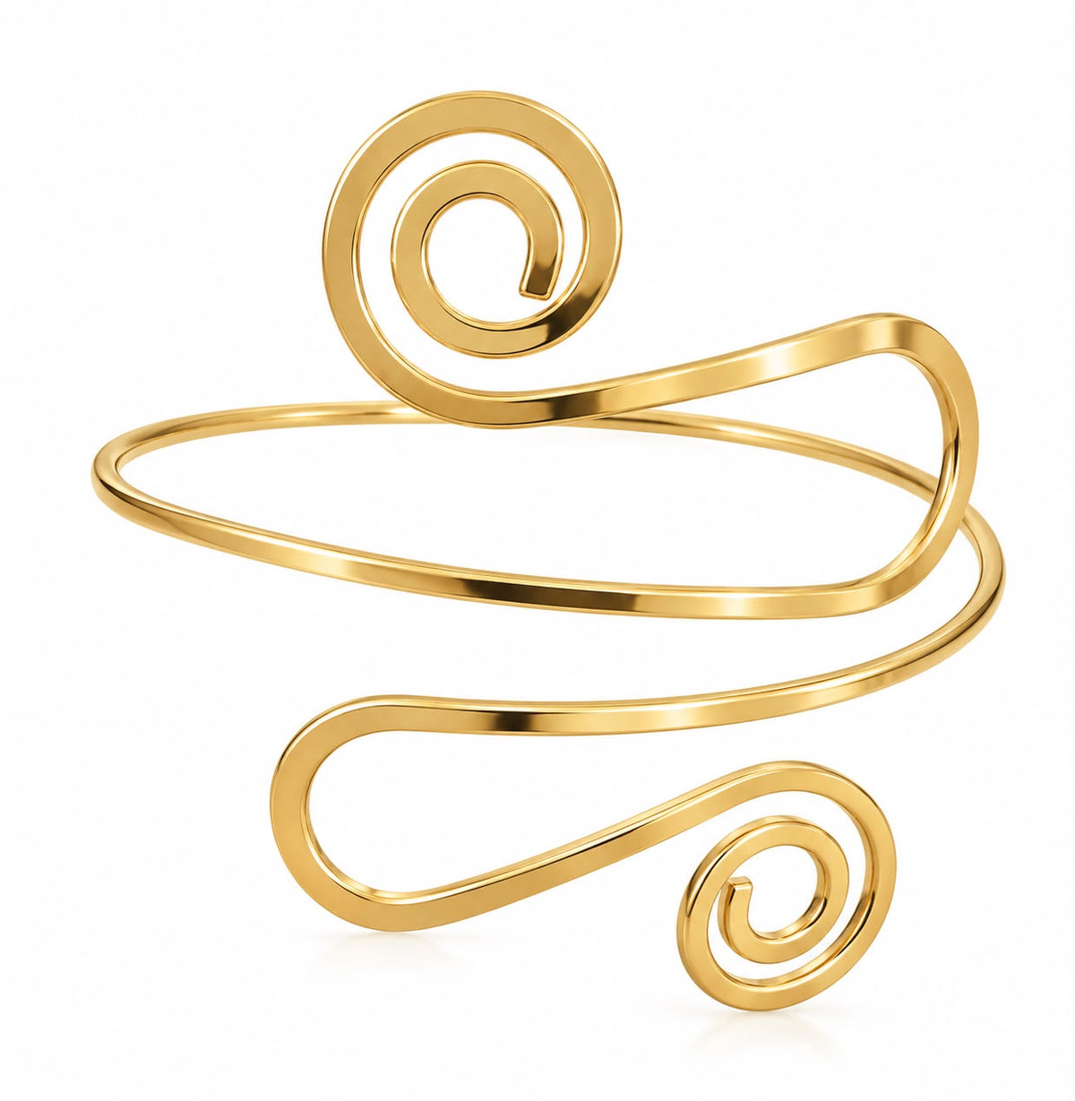 Gold Spiral Bajuband Arm Cuff for Women | Navratri & Diwali