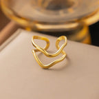 Double Wave Gold Ring