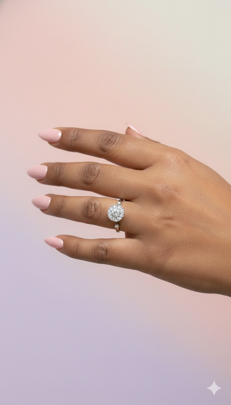 Adjustable Rotating Flower Ring | Spinner Fidget Ring for Women | Fashion Finger Ring