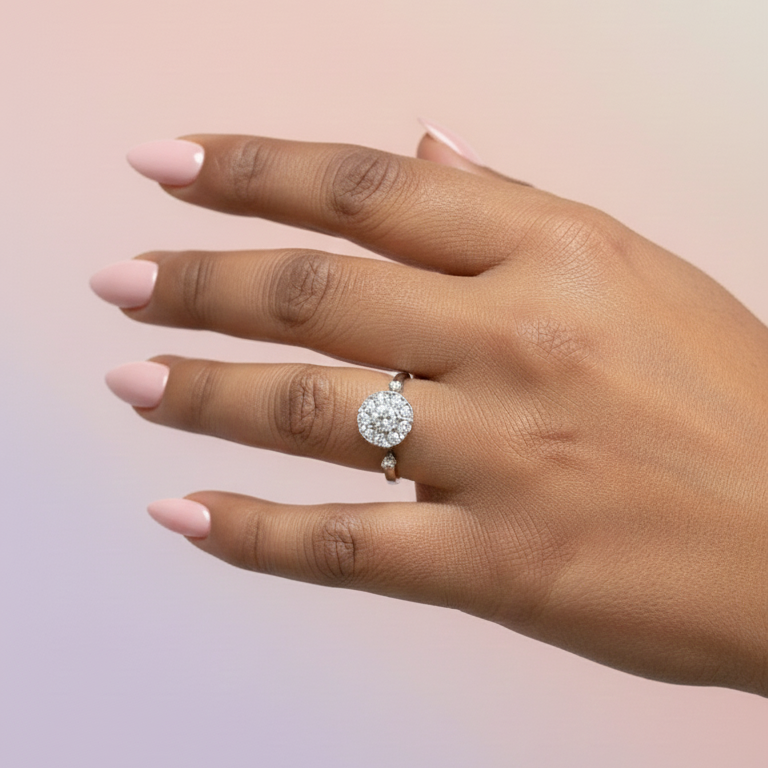 Adjustable Rotating Flower Ring | Spinner Fidget Ring for Women | Fashion Finger Ring