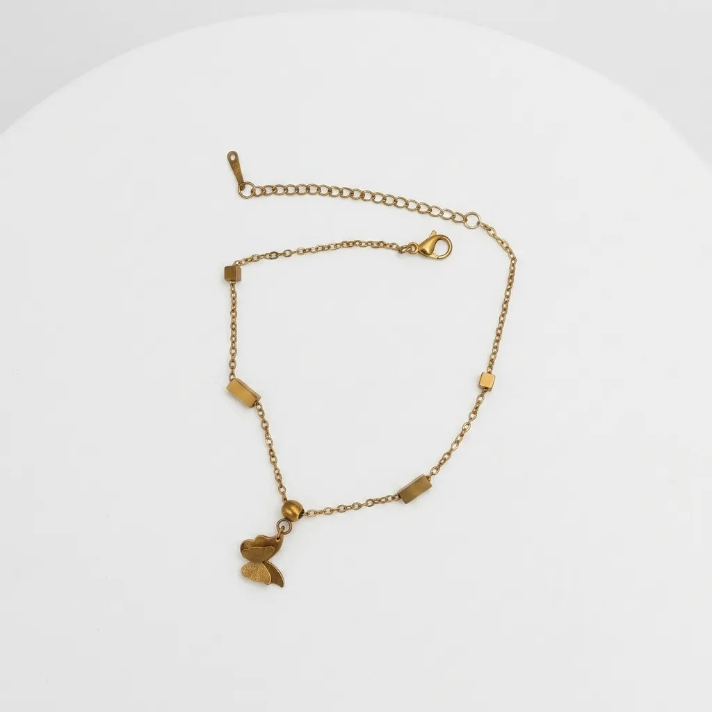 Aurielle Flutter Butterfly Anklet | Gold Butterfly Anklet for Women | Fashion Anklet