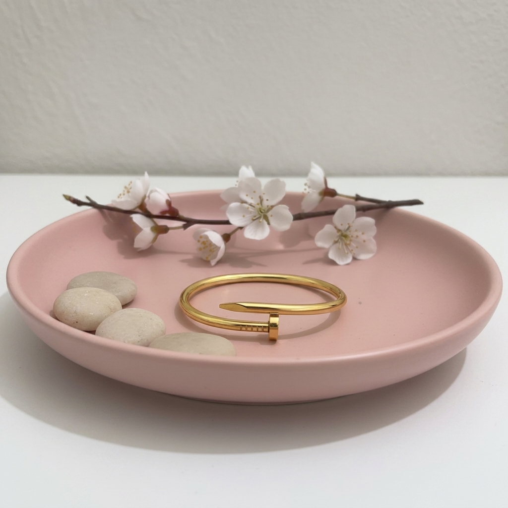 Aurum Nail Cuff Bracelet | Gold Nail Bangle for Women & Men | Unisex Fashion Jewellery
