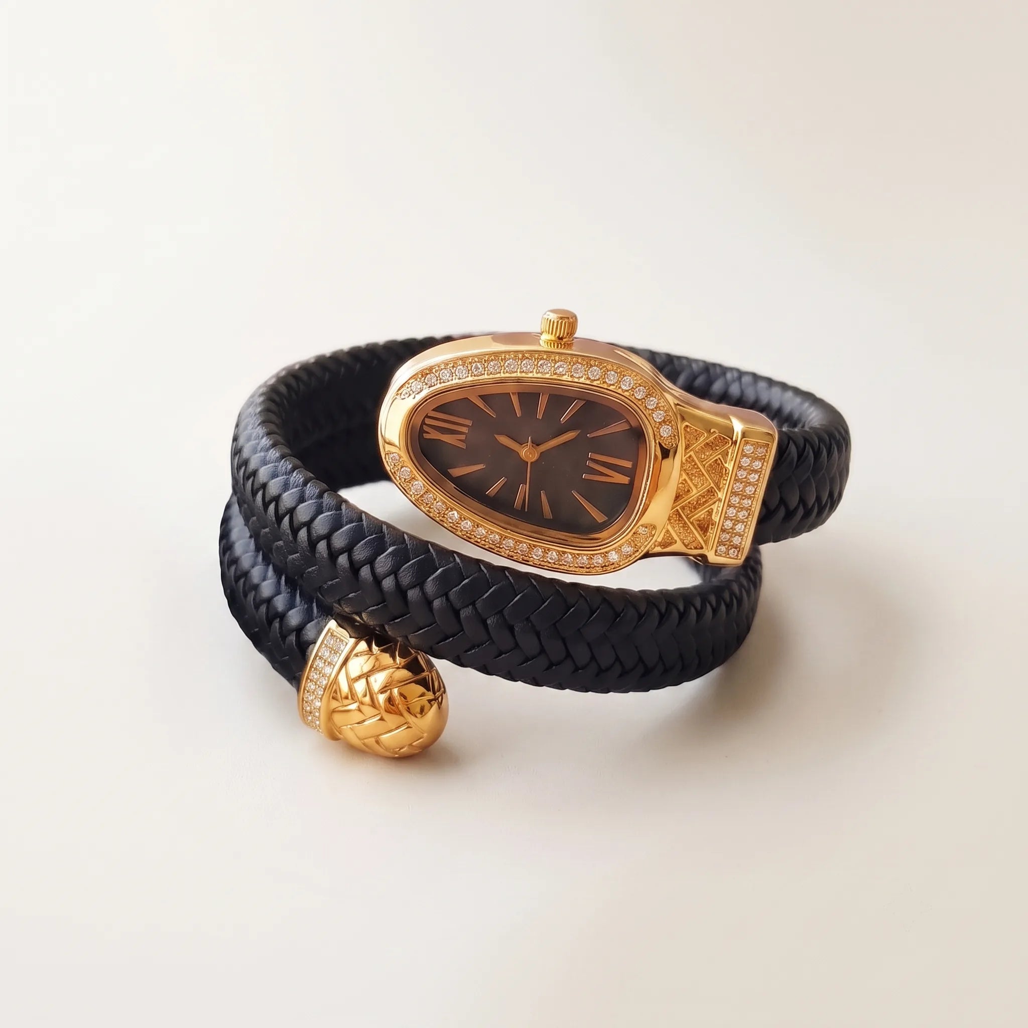 Black Serpent Watch | Black Dial Minimalist Watch for  Women