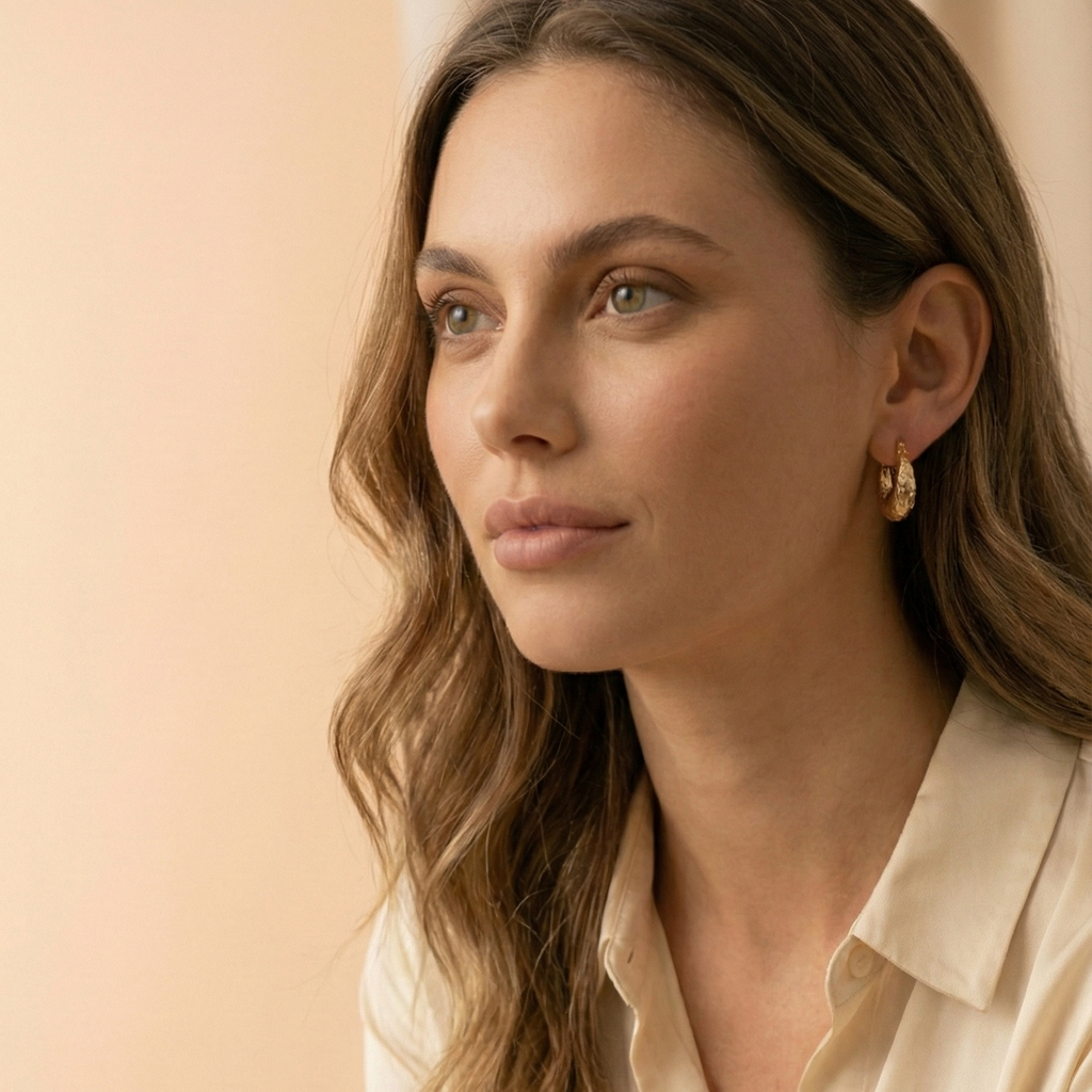 Carved Gold Chunky Hoop Earrings - Textured Huggies - ORYX TREND EaringElevate your earring stack with the ORYX trend Carved Gold Chunky Hoop Earrings. These small, substantial hoops feature a beautiful etched, starburst texture that catches the light and adds a vintage-inspired touch. Designed for comfortable, everyday wear, these huggies are the perfect size for adding a pop of golden glamour. A timeless and versatile addition to your ORYX trend collection of gold jewelry.Default Title#