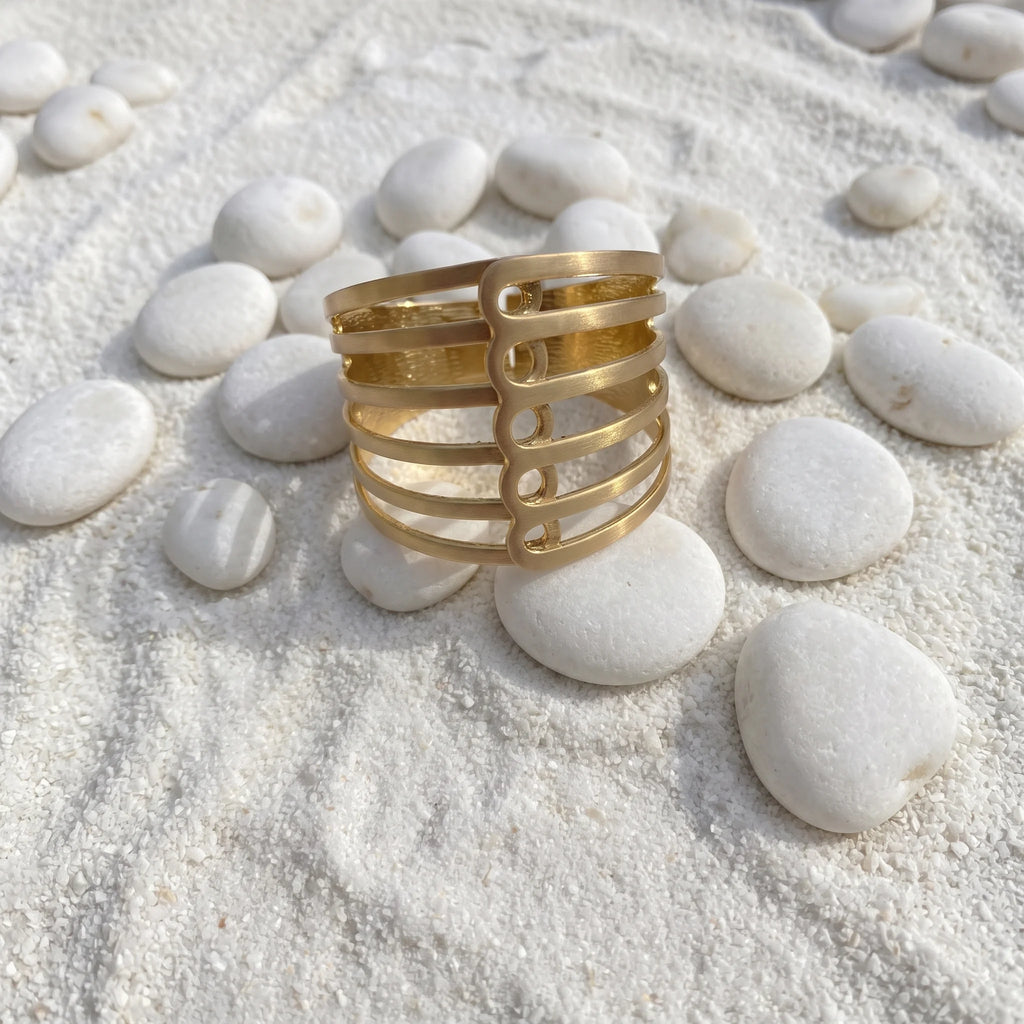 Celestial Charm Stackable Bracelet Set | 6 Piece Gold Bangle Set for Women