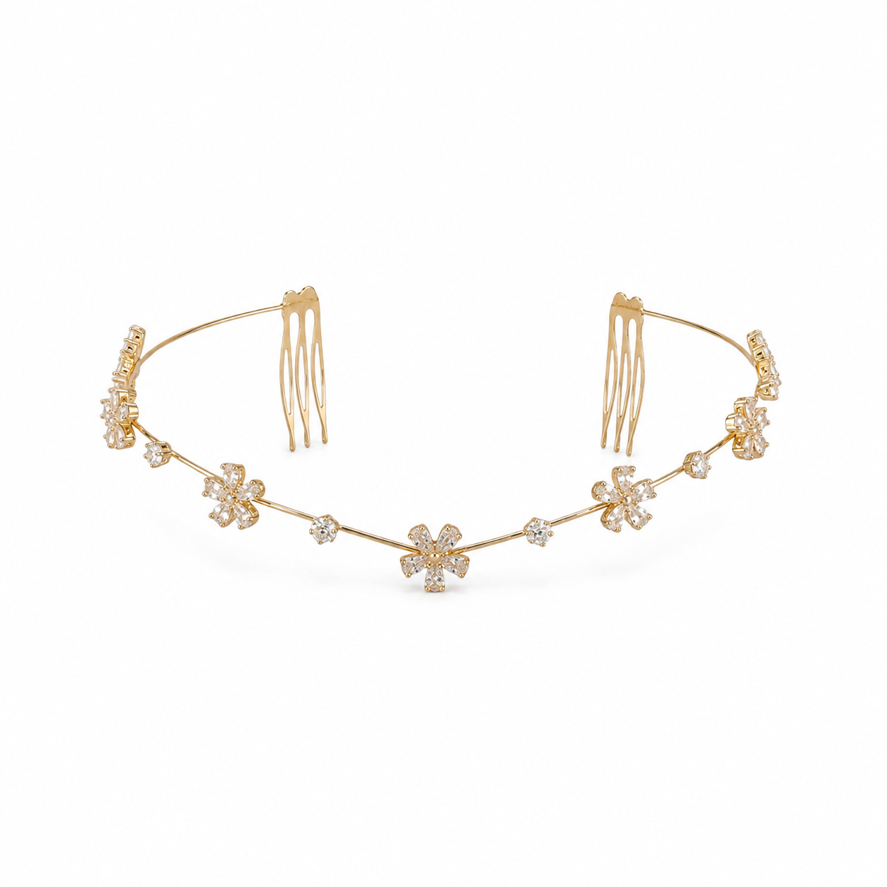 Bloom Crystal Floral Hair Chain | Bridal Hair Accessories for Women