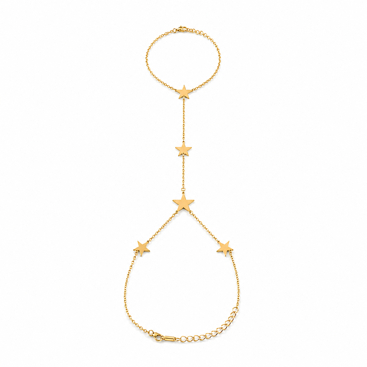 Celestial Starfall Hath Phool | Star Charm Hand Harness for Women