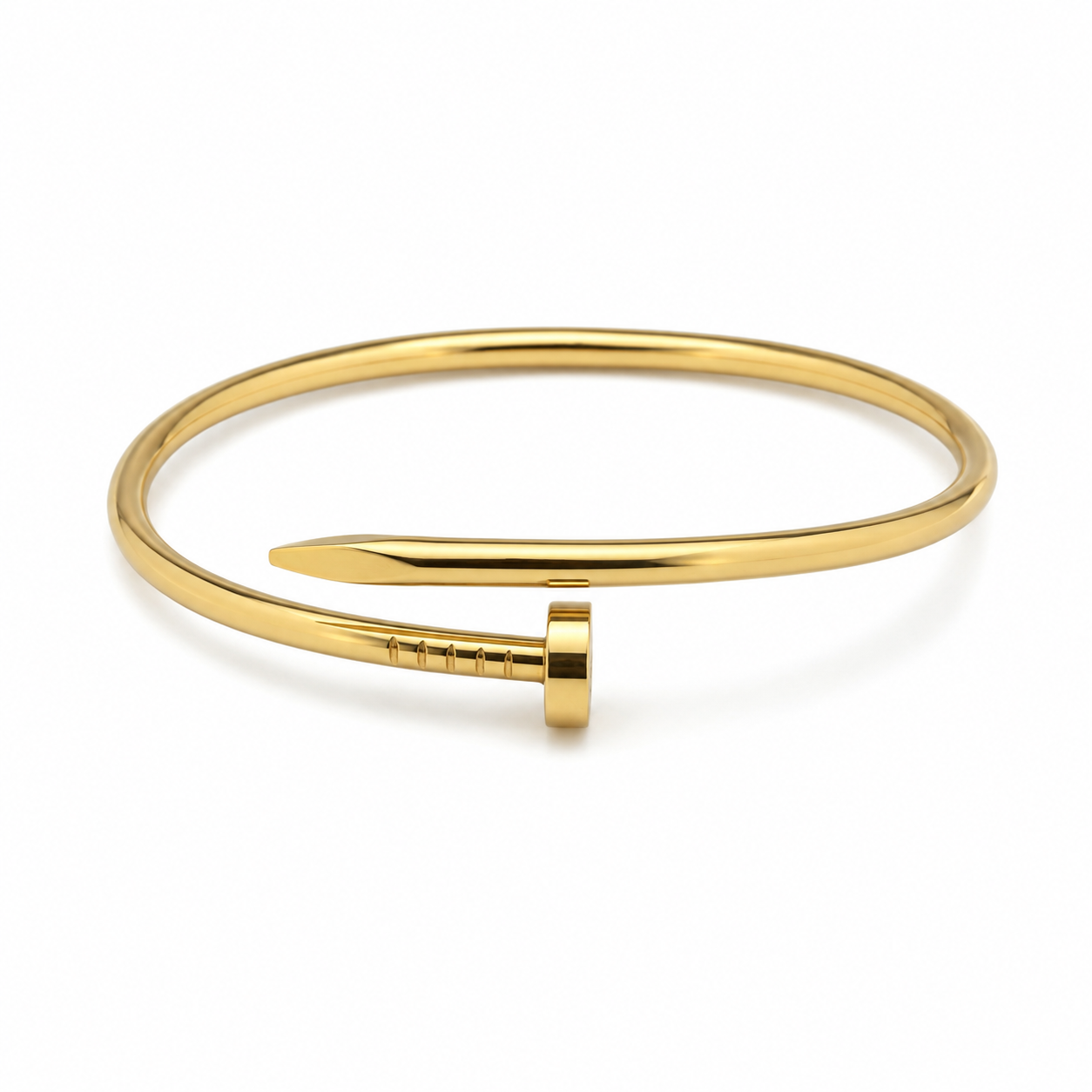 Aurum Nail Cuff Bracelet | Gold Nail Bangle for Women & Men | Unisex Fashion Jewellery