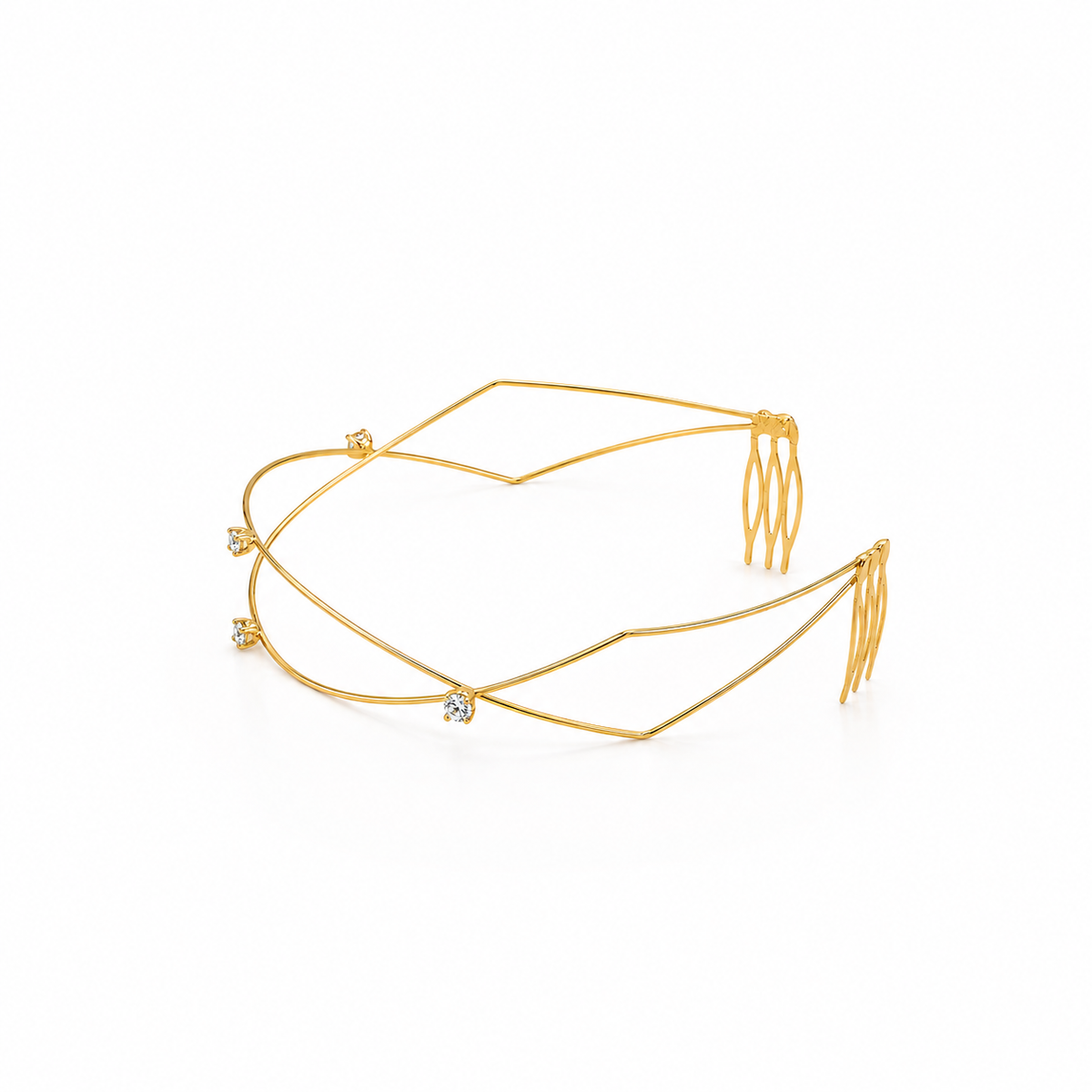 Rapunzel Royal Halo Hair Band | Golden Crystal Bridal Headpiece