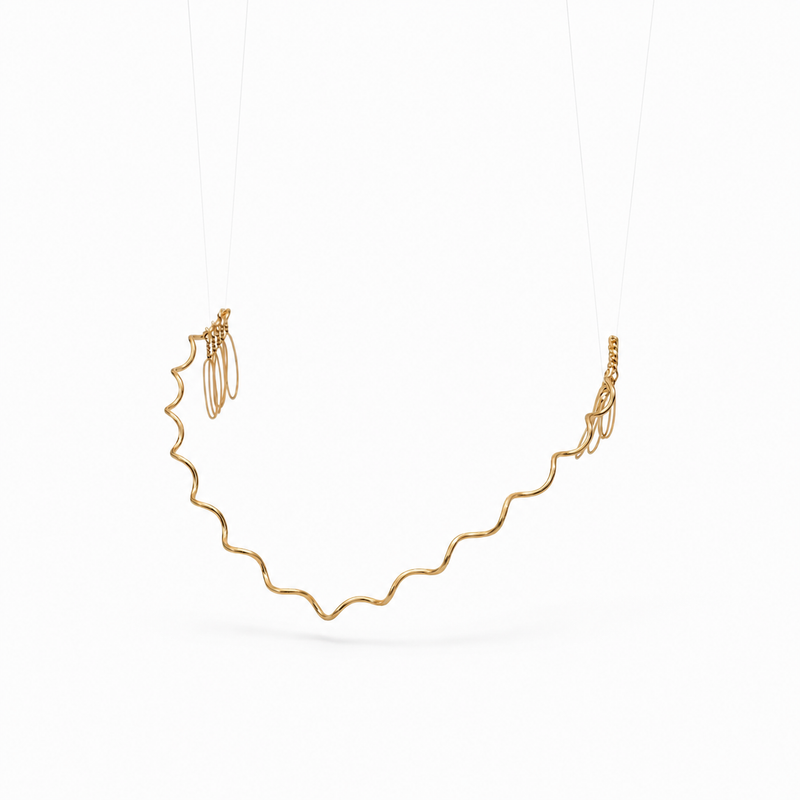 Gold Wave Hair Band | Elegant Slim Headband | Hair Accessories for Women