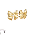 Chic Gold Bow Stud Earrings - ORYX TREND EaringThese charming gold bow stud earrings are a sweet and stylish accessory. Featuring a classic and elegant bow shape, they have a subtle, folded texture that adds a touch of dimension. Crafted from durable stainless steel, these earrings are perfect for everyday wear and sensitive ears. Their petite size and timeless design make them a delightful addition to any jewelry collection.Default Title#