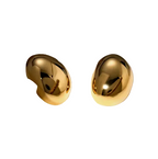 Chunky Polished Gold Dome Studs - ORYX TREND EaringBold, voluminous oval or egg-shaped stud earrings with a high-shine, highly polished gold finish.Default Title#