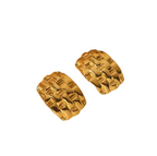 Chunky Woven Basket Stud Earrings - ORYX TREND EaringBold, wide stud earrings featuring an all-over basket-weave or interwoven texture.Default Title#