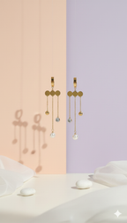 Cloud Dangle Drop Earrings