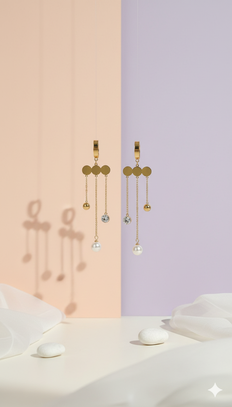 Cloud Dangle Drop Earrings