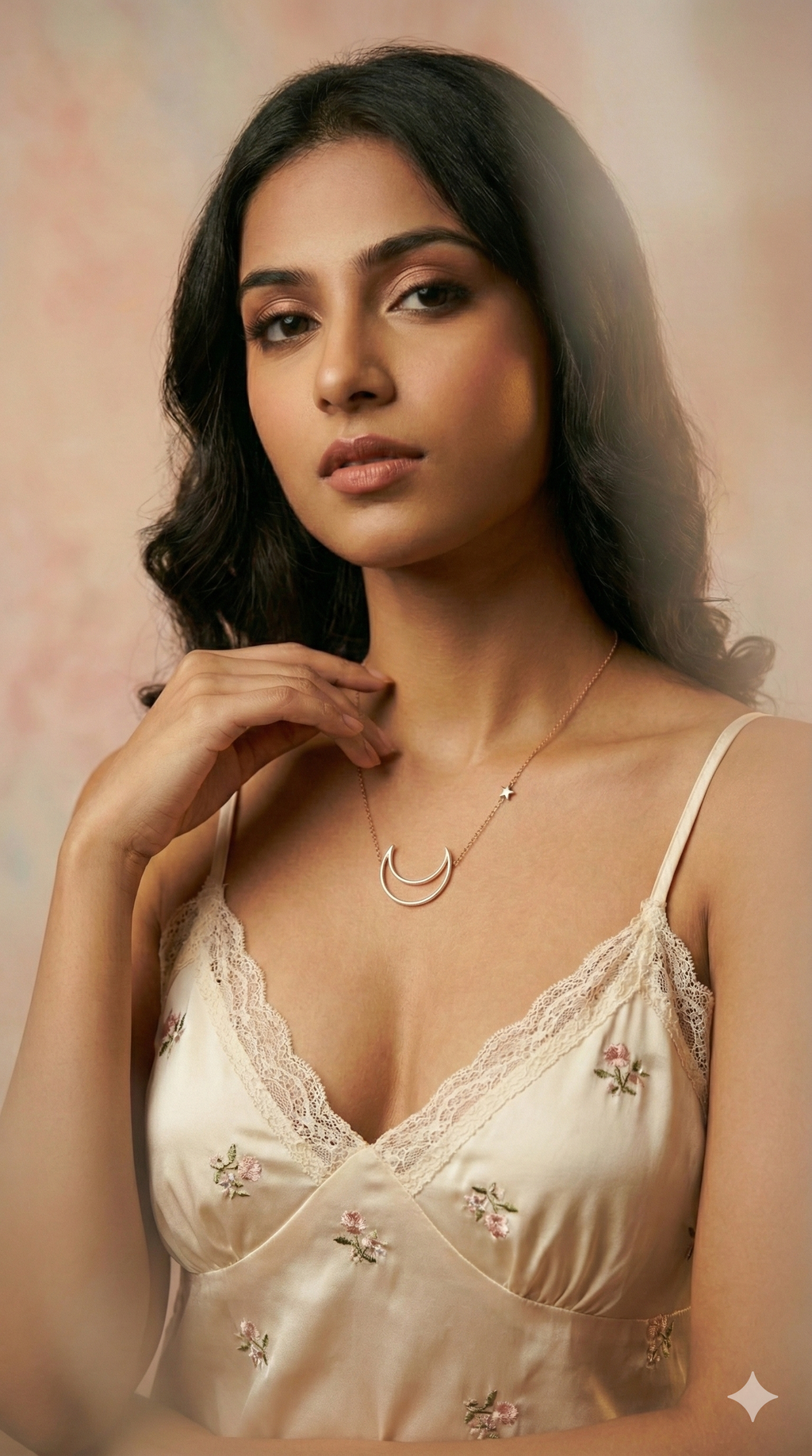 Dainty Crescent Moon & Star Necklace - Celestial Layering Jewelry