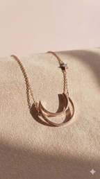 Dainty Crescent Moon & Star Necklace - Celestial Layering Jewelry