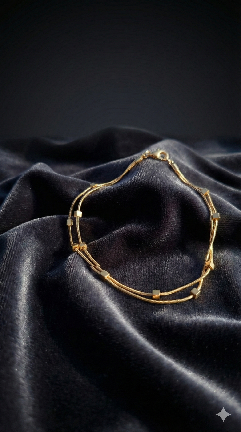 Dainty Layered Gold Bracelet - Minimalist Stacking Bracelet.