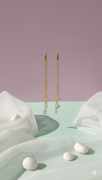 Dazzling CZ Dangle Chain Earrings - ORYX TREND EaringStep into the spotlight with these exquisite Dazzling CZ Dangle Chain Earrings. Featuring three cascading gold chains that end with brilliant, faceted Cubic Zirconia (CZ) stones, these long drop earrings add movement and sparkle to any look. The tassel design is lightweight and glamorous, perfect for weddings, parties, or special evenings. Style: Drop, Dangle, Tassel, Elegant, GlamourDefault Title#