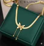 Delicate Gold Bow/Knot Lariat Y-Necklace with Tassel Drops - ORYX TREND NecklaceAn elegant, fine gold necklace featuring a central, feminine knot design from which two delicate tassels gently hang, perfect for a refined, classic look.Default Title#