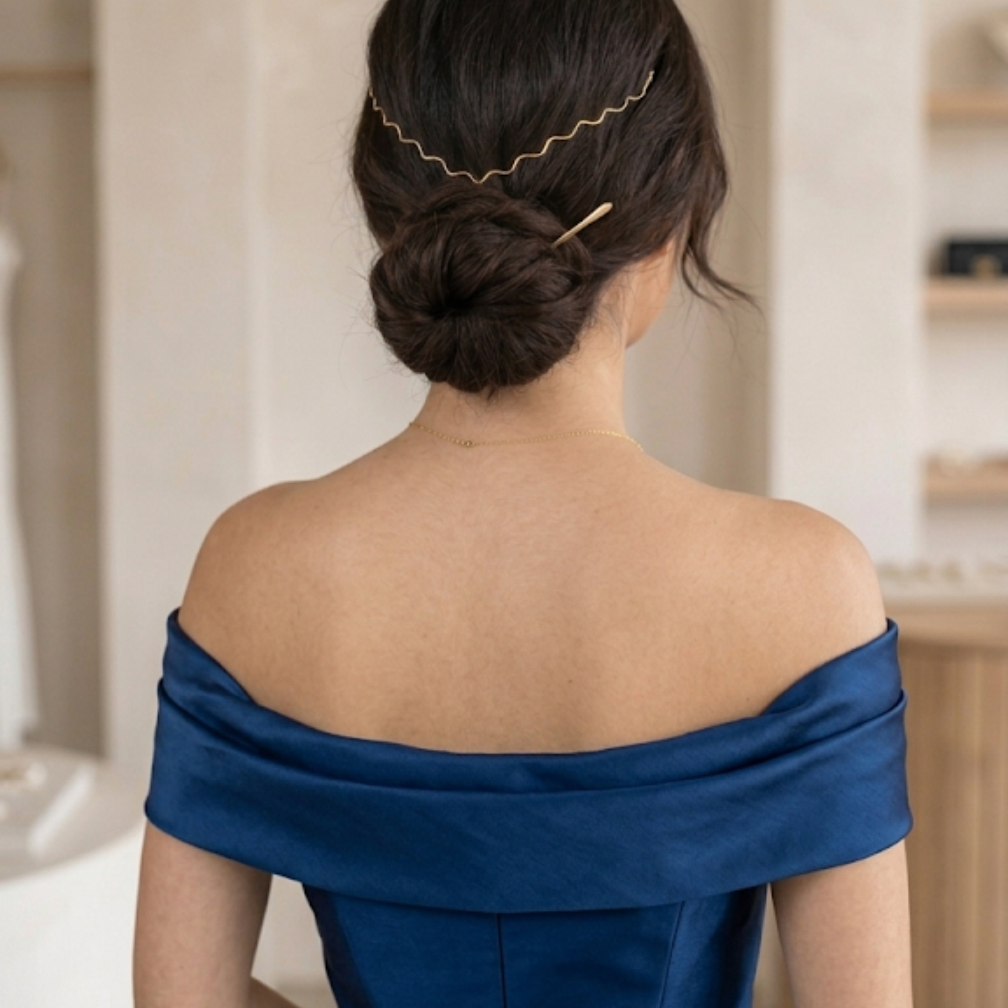 Elegant Slim Gold Headband