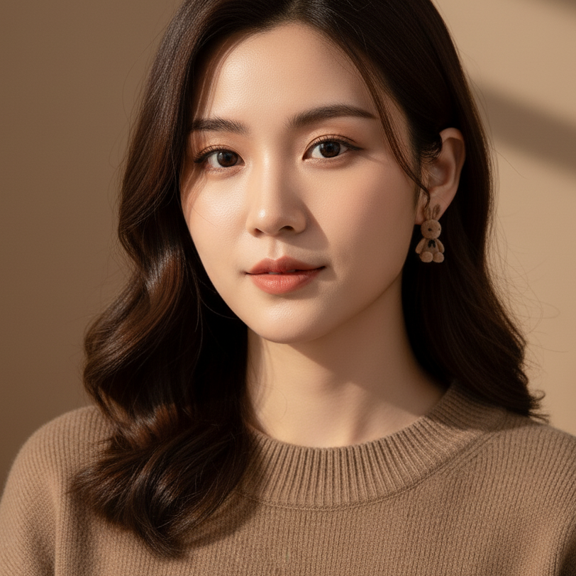 Fluffy Bunny Stud Earrings - ORYX TREND EaringAdorable Design: Charming stud earrings shaped like miniature, flocked or velvet-covered teddy bunnies with cute black bows.Default Title#