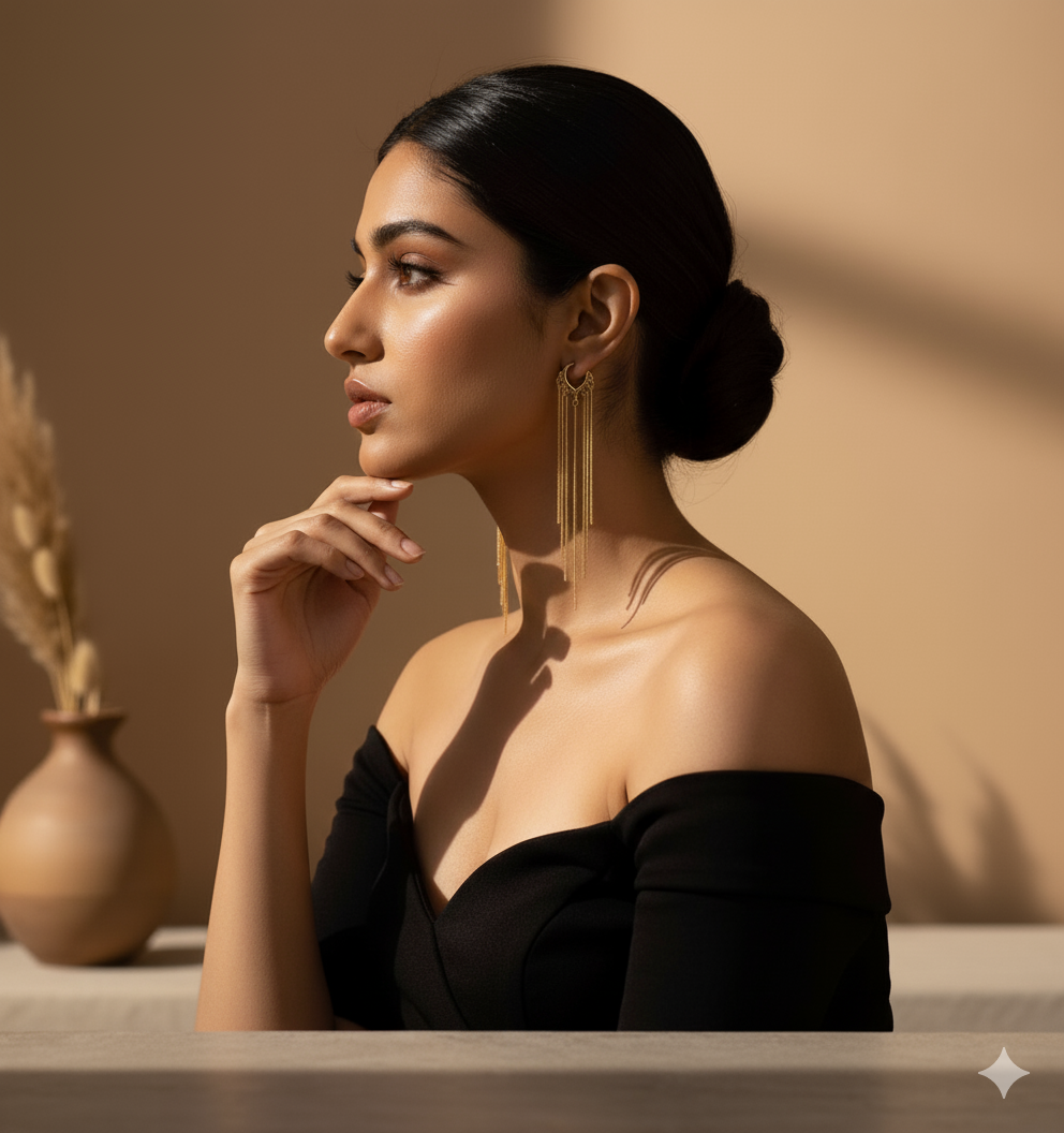 Long Tassel Drop Earrings