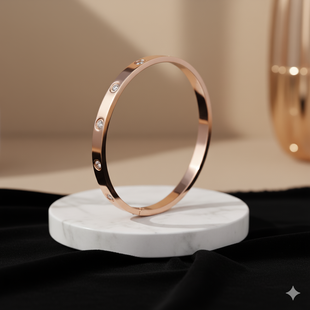 Minimalist Crystal Bangle Bracelet