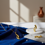 Gold Interlocking Link Jewelry Set