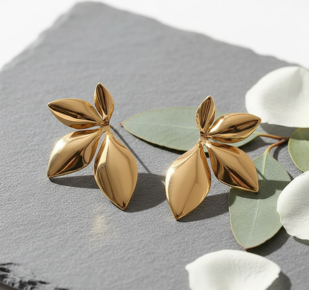 Glossy Leaf Earrings
