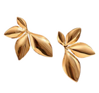 Glossy Leaf Earrings - ORYX TREND EaringElegant Gold-Plated Leaf Earrings: Dainty Leaf-Shaped Drop Earrings for WomenDefault Title#