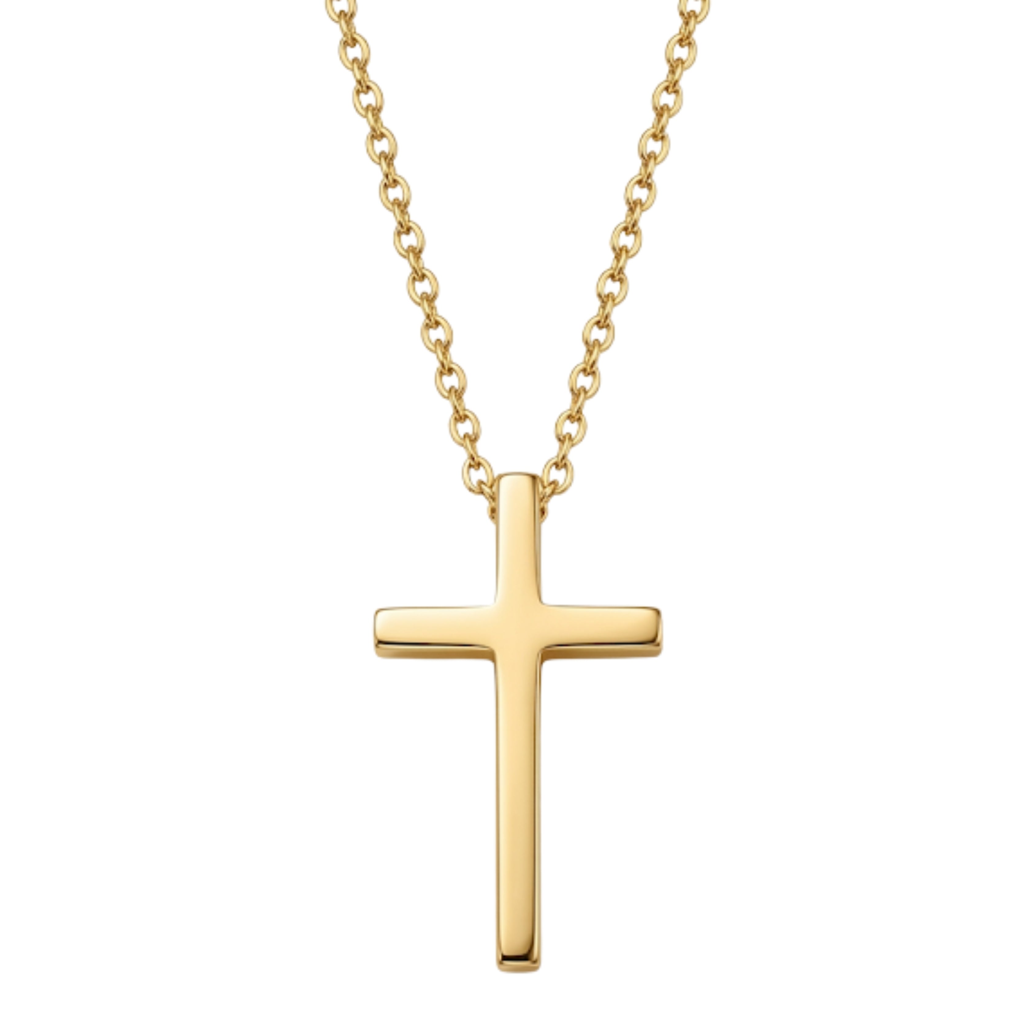 Gold Cross Necklace - ORYX TREND NecklaceClassic Gold Cross Pendant Necklace Elevate your everyday style with this beautifully crafted gold cross necklace. Featuring a sleek, high-polish finish and a minimalist design, this piece offers a timeless symbol of faith and grace. Suspended from a delicate yet durable cable chain, it’s the perfect accessory for layering or wearing alone as a sophisticated statement piece.Default Title#