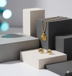 Gold Flower Necklace and Earrings Set - ORYX TREND Necklace SetCharming Design: This beautiful jewelry set features a polished gold pendant necklace and matching stud earrings, perfect for adding a touch of nature-inspired elegance to any outfit.Default Title#