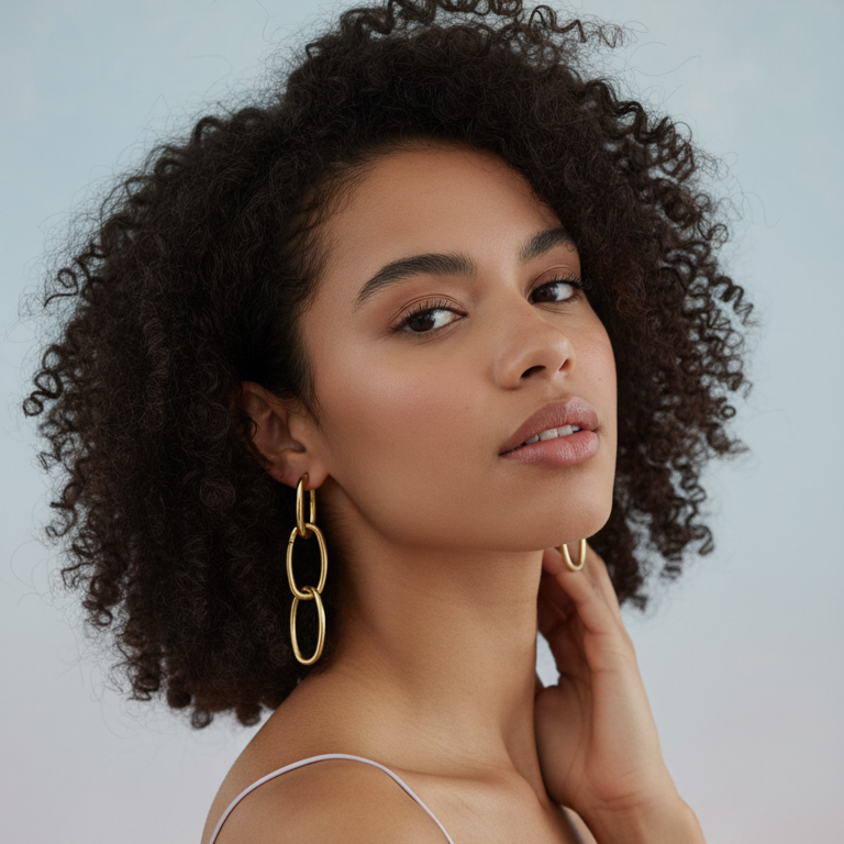 Gold Link Chain Drop Earrings - ORYX TREND EaringMake a subtle yet stylish impact with these Gold Link Chain Drop Earrings. Featuring three interlocking oval loops, this design offers a modern, minimalist take on classic chain-link jewelry. Lightweight and polished, they are the perfect versatile statement piece for daily wear or an evening out. A must-have for lovers of contemporary gold accessories. Style: Drop, Chain Link, Minimalist, ContemporaryDefault Title#