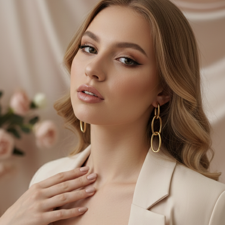 Gold Link Chain Drop Earrings - ORYX TREND EaringMake a subtle yet stylish impact with these Gold Link Chain Drop Earrings. Featuring three interlocking oval loops, this design offers a modern, minimalist take on classic chain-link jewelry. Lightweight and polished, they are the perfect versatile statement piece for daily wear or an evening out. A must-have for lovers of contemporary gold accessories. Style: Drop, Chain Link, Minimalist, ContemporaryDefault Title#