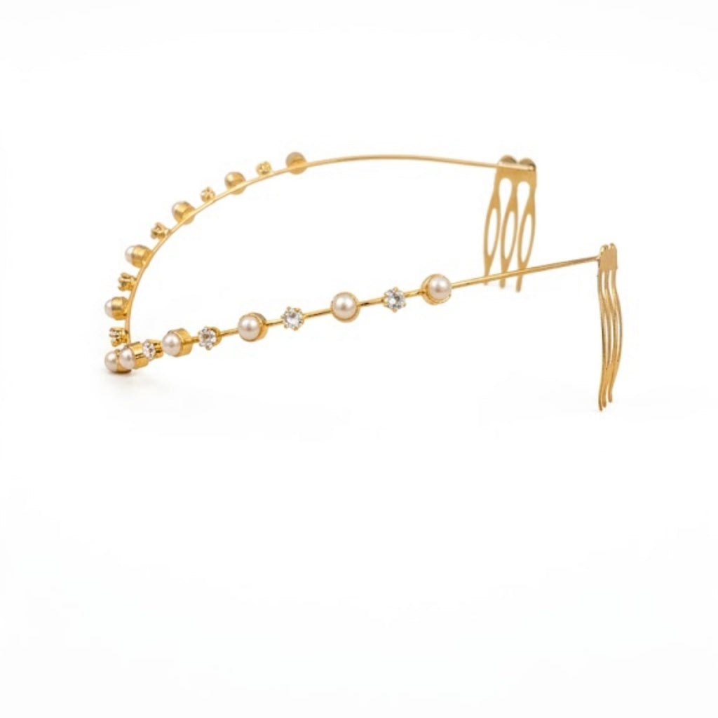 Gold Pearl Floral Hairband for Women & Girls - ORYX TREND Hair HaloAdd a touch of elegance to your look with this beautifully crafted gold pearl hairband. Designed with delicate pearls and floral accents, this lightweight headband offers a perfect blend of minimal style and premium feel. Ideal for weddings, parties, festive occasions, or everyday glam, it ensures a comfortable fit while enhancing your hairstyle effortlessly.Default Title#