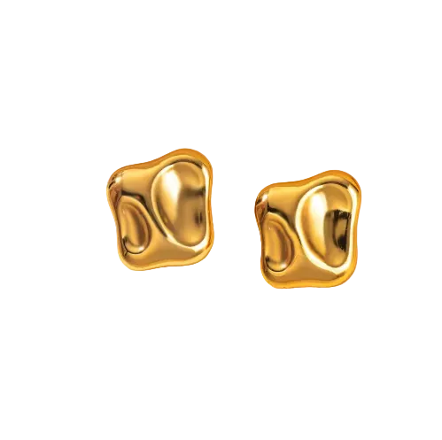 Gold-Plated Stainless Steel Studs Earrings