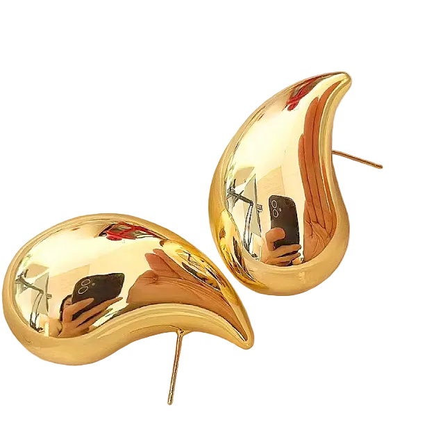 Gold Plated Tear Drop Earrings