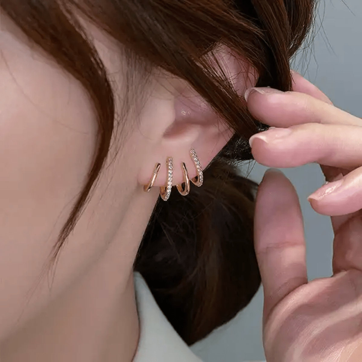 Prong Stud Earrings - ORYX TREND EaringUnique stud earrings featuring four curved, overlapping prongs or lines in a stylized claw shape.Default Title#