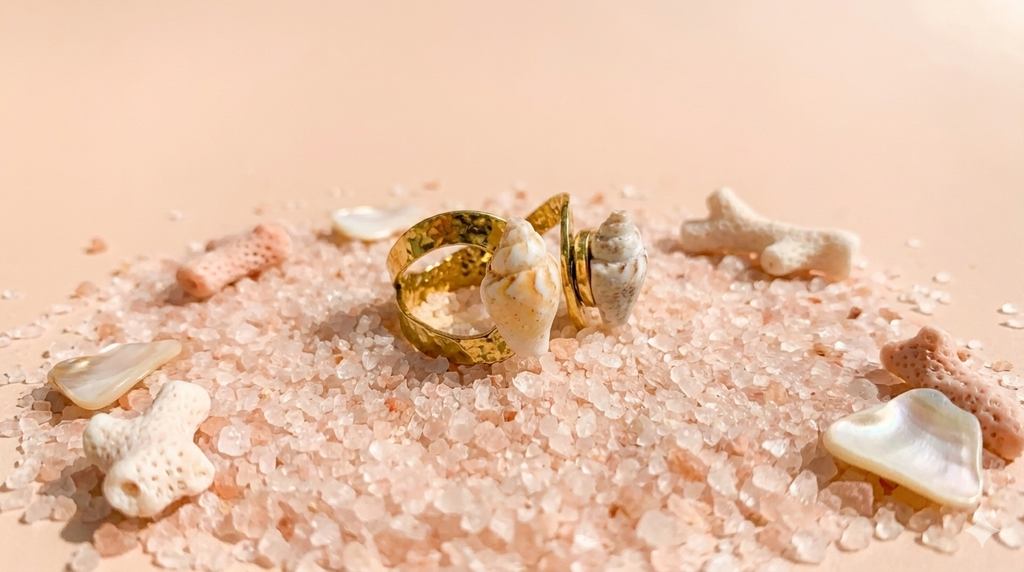 Gold Shell Statement Ring