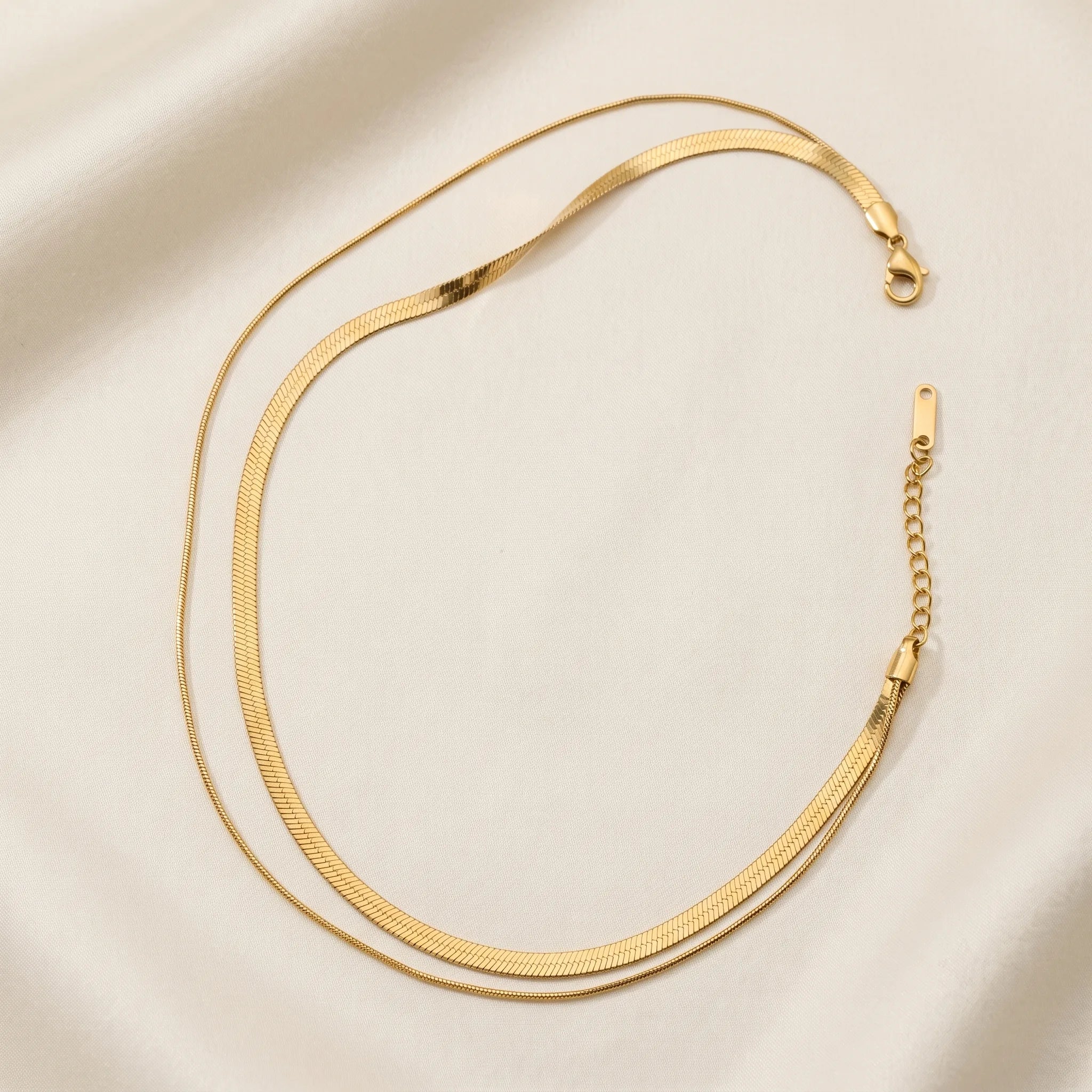 Gold Snake Chain Necklace | Minimal Layering Necklace for Women | Everyday Fashion Jewellery