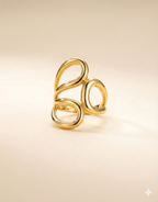 Gold Statement Knot Ring - Modern Minimalist Jewelry