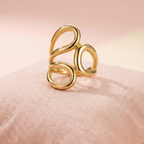 Gold Statement Knot Ring - Modern Minimalist Jewelry