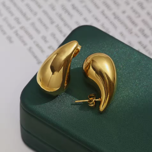 Gold Teardrop Earrings | Gold Plated Tear Drop Earrings for Women