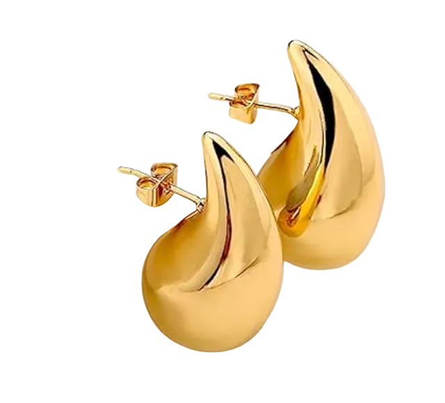 Gold Teardrop Stud Earrings - ORYX TREND EaringElevate your look with our ultra-modern, chunky Teardrop Stud Earrings. Inspired by liquid metal and contemporary sculpture, these stunning earrings deliver a bold, sophisticated statement with minimal effort.Default Title#