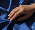 Golden Floral Cluster Ring and bracelet - ORYX TREND BraceletsDefault Title#