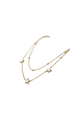 Layered Star Charm Necklace - Dainty Celestial Stacking